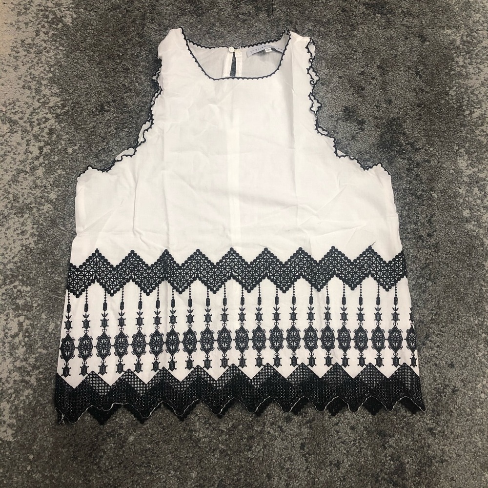 English Factory embroidered tank